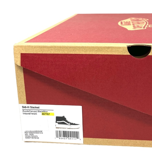 VANS Sk8-Hi Stacked Sneakers Women Size Platform Suede Canvas Shoes VN0A4BTW5ZN - Picture 8 of 9